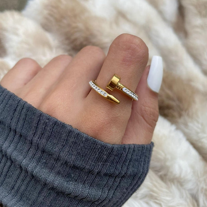 Laura glänzender Ring | Edestahl